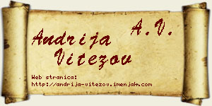 Andrija Vitezov vizit kartica